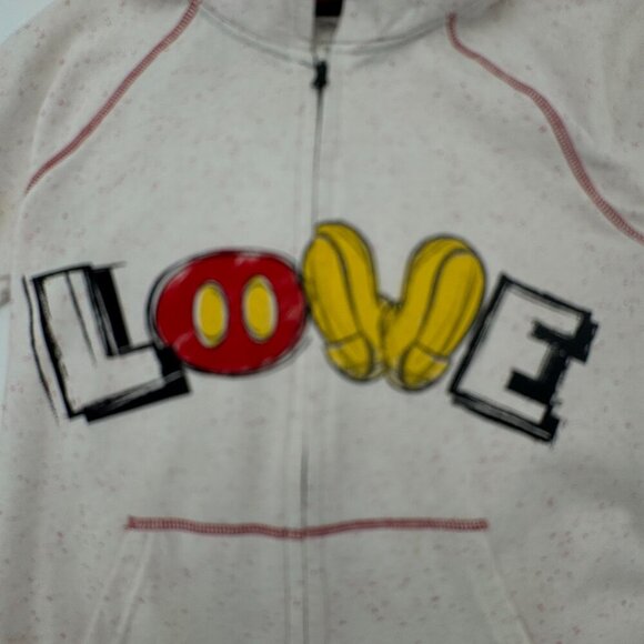 Disney Store Mickey Mouse LOVE Zip Up Hoodie Jacket Small - Picture 6 of 10